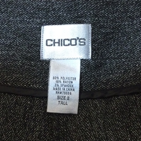 8 Tall Chico’s gray herringbone pants - Picture 14 of 15